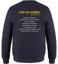 JDQ EST-DU-QUÉBEC - L00540 Chandail à col rond en molleton pour adultes - SE. S16126 (AVG) - SE. S16127 (DOS)