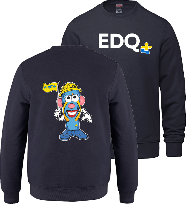 JDQ EST-DU-QUÉBEC - L0540Y Chandail à col rond en molleton pour jeunes - SE. S16126-2 (AV) - DTF. DTF-1424 (DOS)