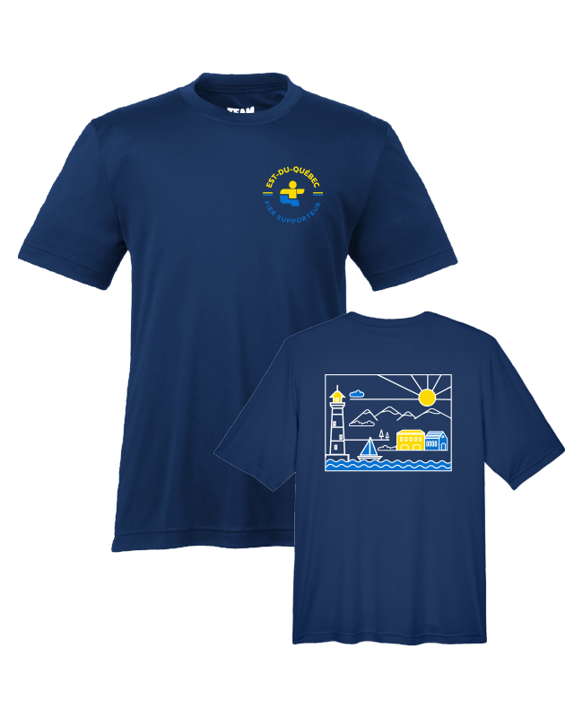 JDQ EST-DU-QUÉBEC (SUPPORTEUR) - TT11 T-Shirt Performance homme - SE. S15607 (AVG) - SE. S15608 (DOS)