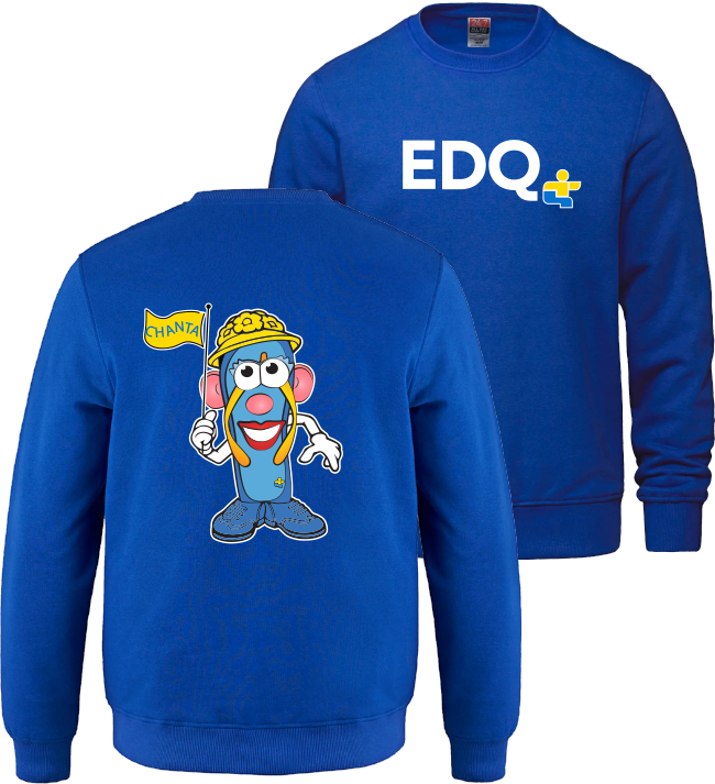 JDQ EST-DU-QUÉBEC - L0540Y Chandail à col rond en molleton pour jeunes - SE. S16126-2 (AV) - DTF. DTF-1424 (DOS)