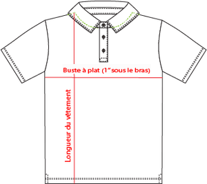 Charte de grandeur 78181 (XS à 4XL)