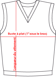 Charte de grandeur TT11M (XS à 4XL)